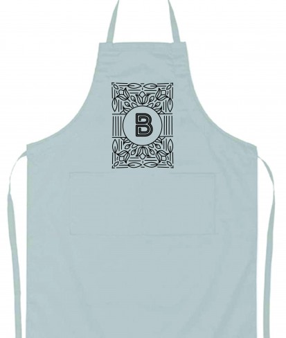 Initial Printed Personalised Cotton Apron